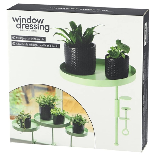 Esschert Design Växtbricka med klämma rund grön L Grön