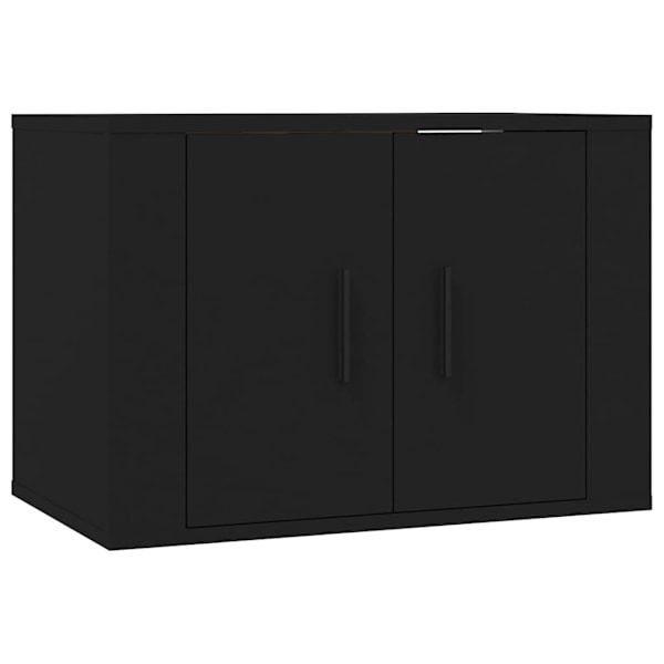 vidaXL Väggmonterad tv-bänk svart 57x34,5x40 cm Svart
