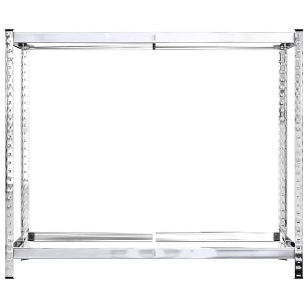 vidaXL Däckställ 2 hyllplan silver 110x40x110 cm stål Silver