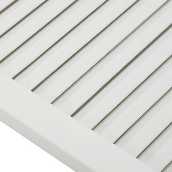 vidaXL Skåplucka lamelldesign vit 69x39,4 cm massiv furu Vit