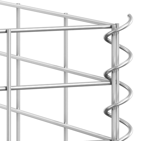 vidaXL Gabioner 3 st 30x30x200 cm järn Silver