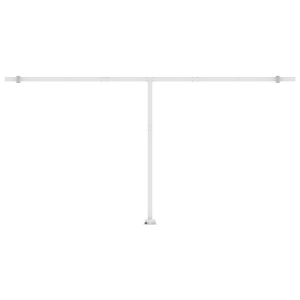 vidaXL Fristående automatisk markis 600x350 cm gul/vit Gul