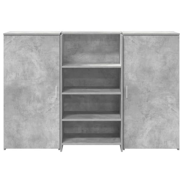 vidaXL Receptionsdisk betonggrå 155x50x103,5 cm konstruerat trä Grå