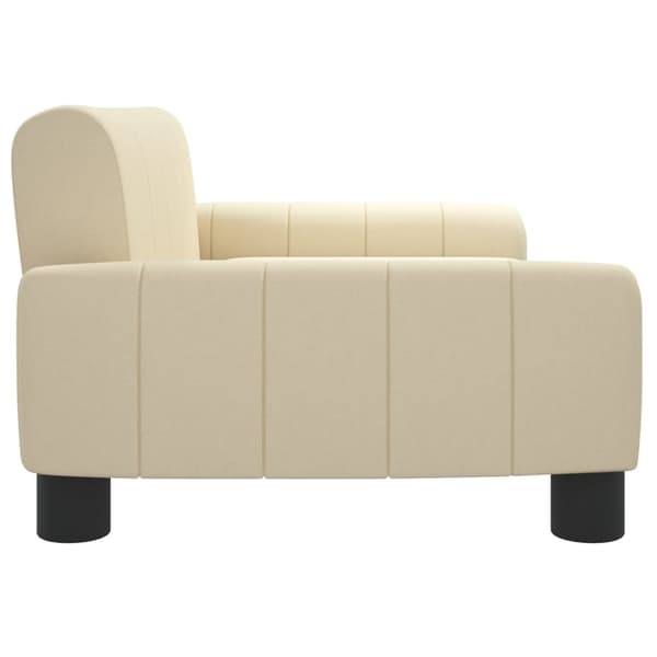 vidaXL Barnsoffa gräddvit 70x45x30 cm tyg Kräm