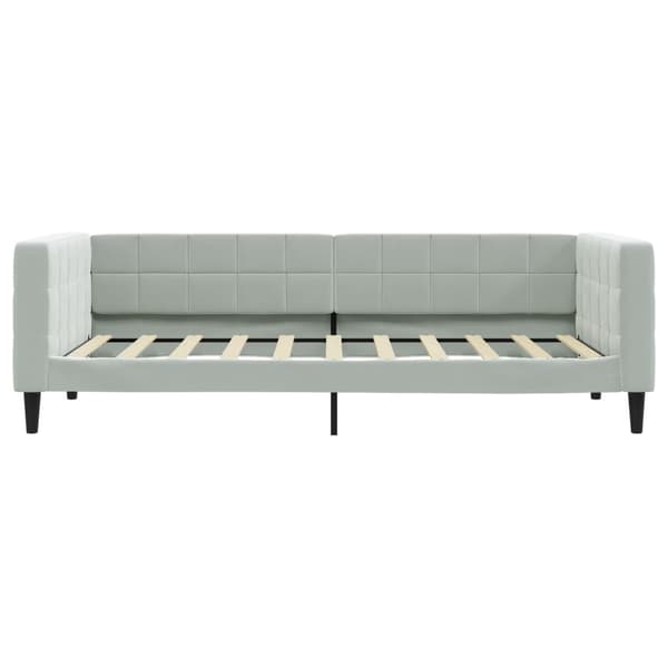 vidaXL Dagbädd utdragbar ljusgrå 90x190 cm sammet Grå