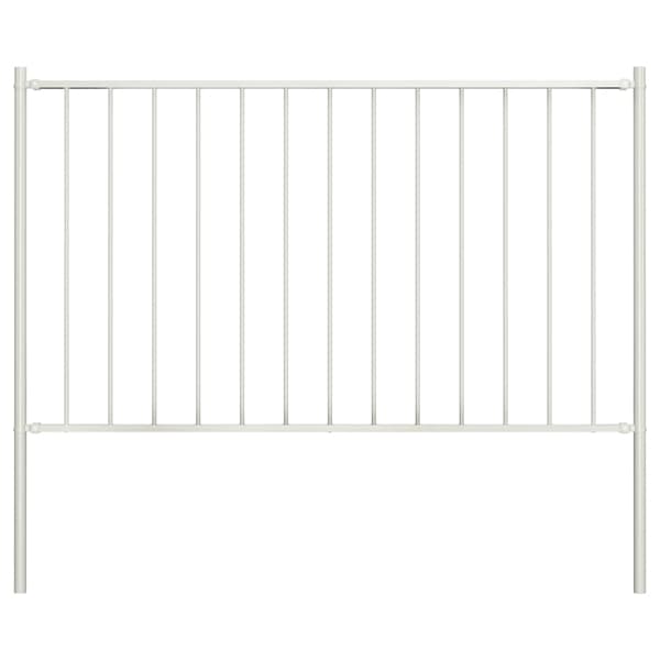 vidaXL Staketpanel Woerden med stolpar stål 1,7x0,75 m vit Vit