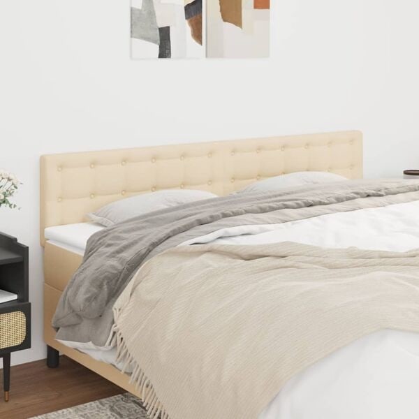 vidaXL Huvudgavlar 2 st gräddvit 80x5x78/88 cm tyg Kräm