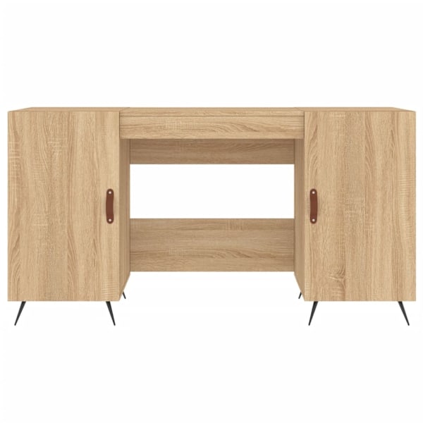 vidaXL Skrivbord sonoma-ek 140x50x75 cm konstruerat trä Brun