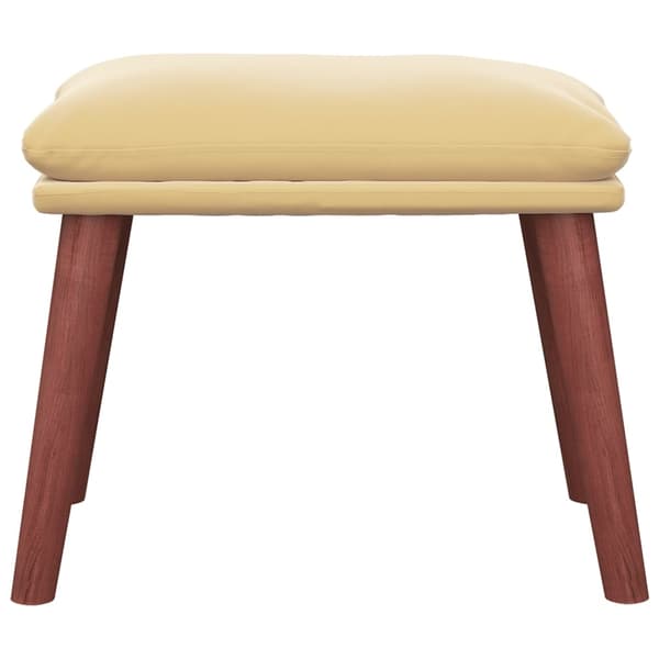 vidaXL Fotpall gräddvit 45x29,5x35 cm sammet Kräm