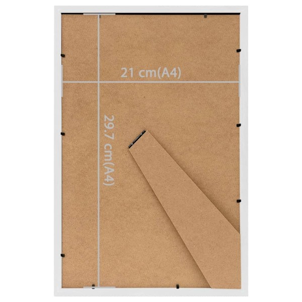 vidaXL Fotoramar 3 st för bord vit 21x29,7cm MDF Vit