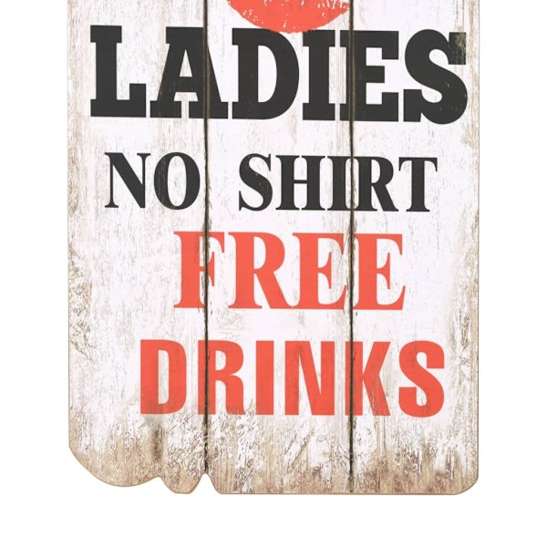 vidaXL Väggmonterad klädhängare med 6 krokar MEN LADIES 120x40 cm multifärg