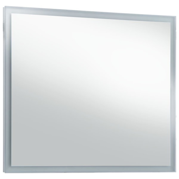 vidaXL Badrumsspegel LED 80x60 cm Silver