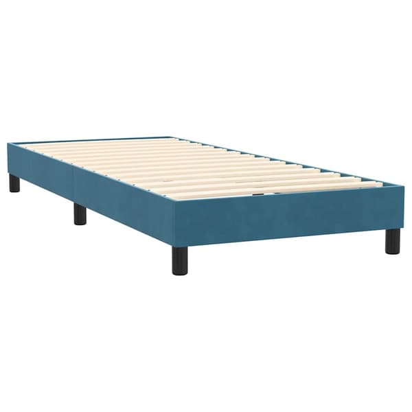 vidaXL Ramsäng med madrass mörkblå 80x210 cm sammet Blå