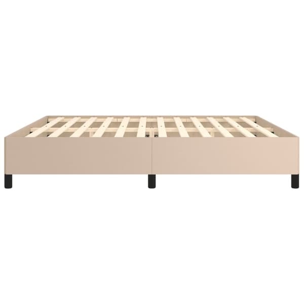 vidaXL Sängram cappuccino 200x200 cm konstläder Brun