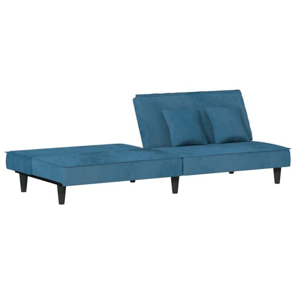 vidaXL Bäddsoffa blå sammet Blå