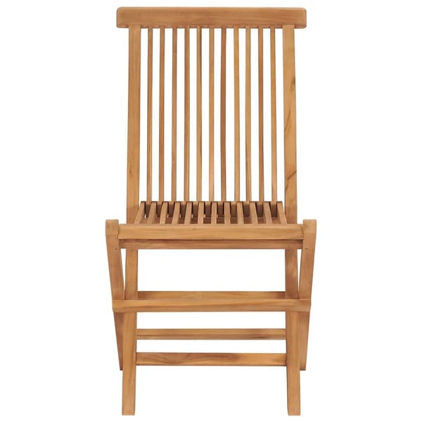 vidaXL Hopfällbara stolar 2 st massivt teakträ Brun