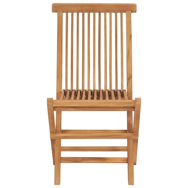 vidaXL Hopfällbara trädgårdsstolar 2 st massiv teak Brun