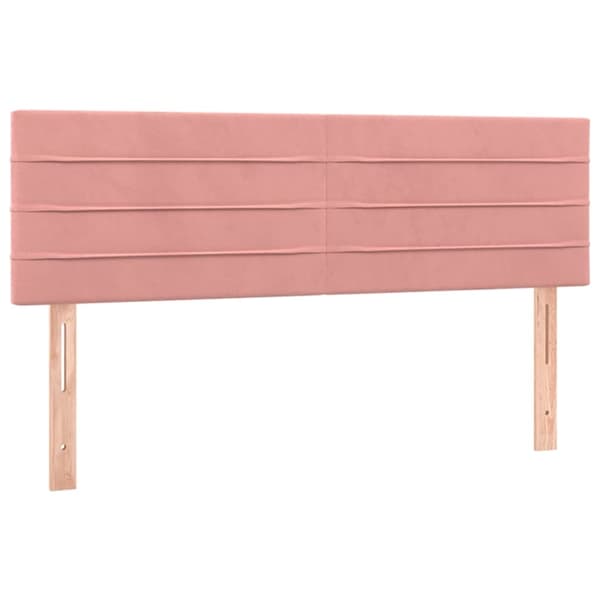 vidaXL Ramsäng med madrass rosa 140x200 cm sammet Rosa