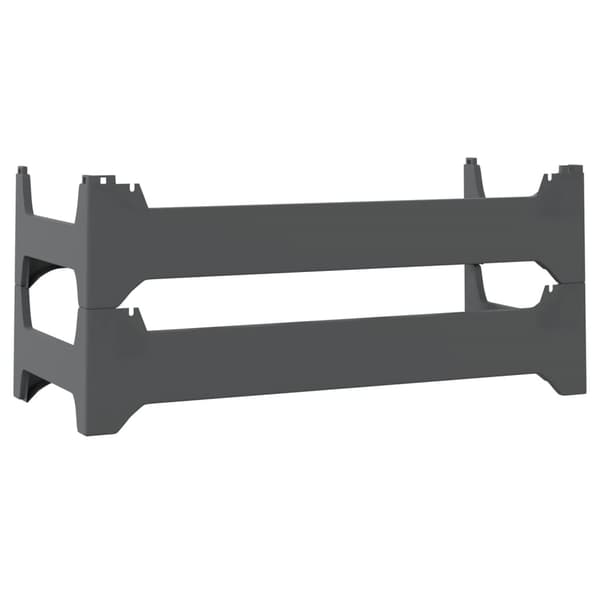 vidaXL Vinställ för 12 flaskor PP stapelbara Antracit