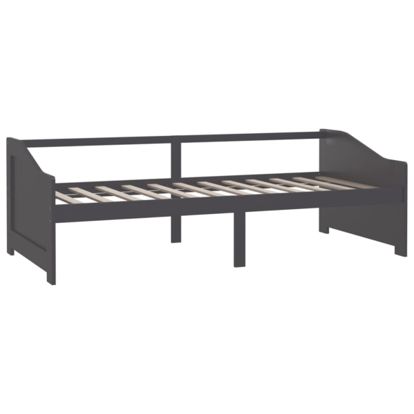 vidaXL Dagbädd 3-sits mörkgrå massiv furu 90x200 cm grå