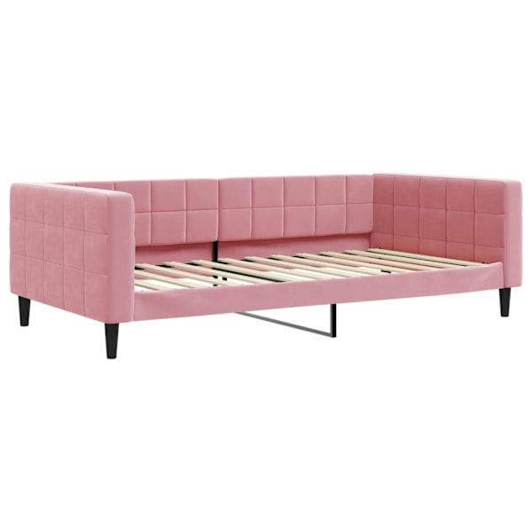 vidaXL Dagbädd rosa 100x200 cm sammet Rosa
