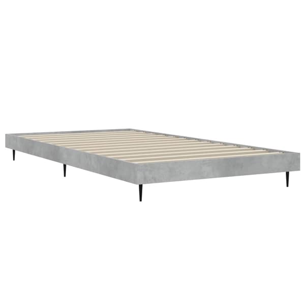 vidaXL Sängram betonggrå 90x190 cm konstruerad trä Grå