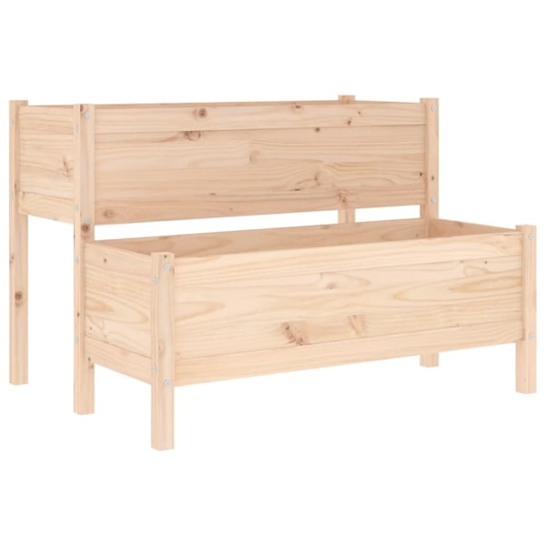 vidaXL Odlingslåda 110x84x75 cm massiv furu Brun
