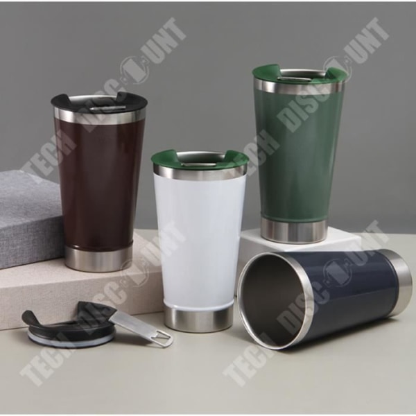 TD® Termokop til kaffe med dobbeltlag til at bevare varmen og opbevare kulde, rustfrit stål bilkop til bilport.