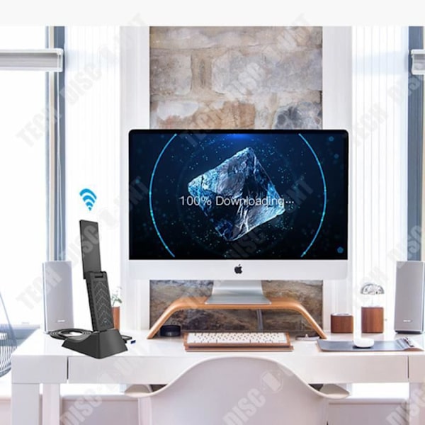 TD® Trådløst dual-band netværkskort USB3.0 AC1900M, 180 grader foldbart med basis forlængerkabel og bred dækning