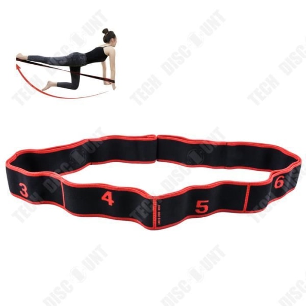 TD® Elastic Yoga Belt Elastiskt bälte Öppen rygg Axel Stretch Rep Träningshjälputrustning Lajin bälte