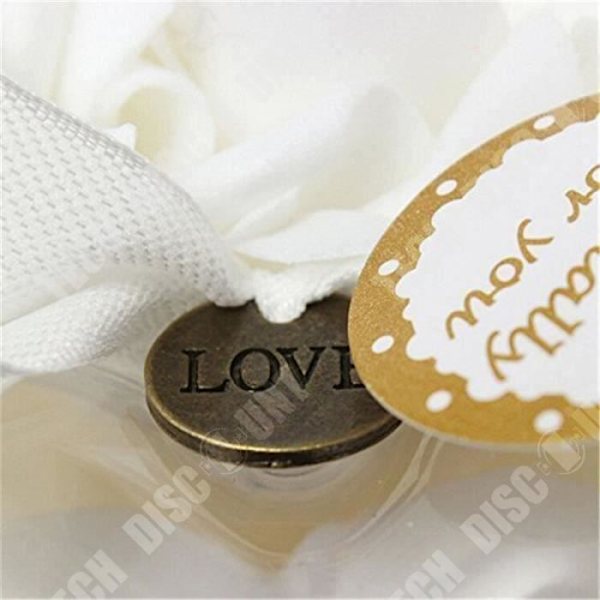 TD® Hvid Romantisk Allianceboks Hjerte Ringpude Smykke Elegant til Bryllup eller Fest 15 x 13 CM