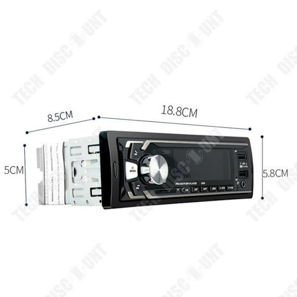 TD® Bluetooth bilradio MP3 bilbluetooth håndfri bilkortlæser USB kortlæser