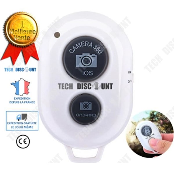 TD® Fotohæmmer smartphone fjernbetjening mobiltelefon bluetooth selfie kamera udløser iphone afstand android