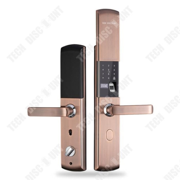 TD® Smart Lock Home Stöldskydd elektroniskt dörrlås Lösenordslås Skjutreglage Fingeravtryckslås