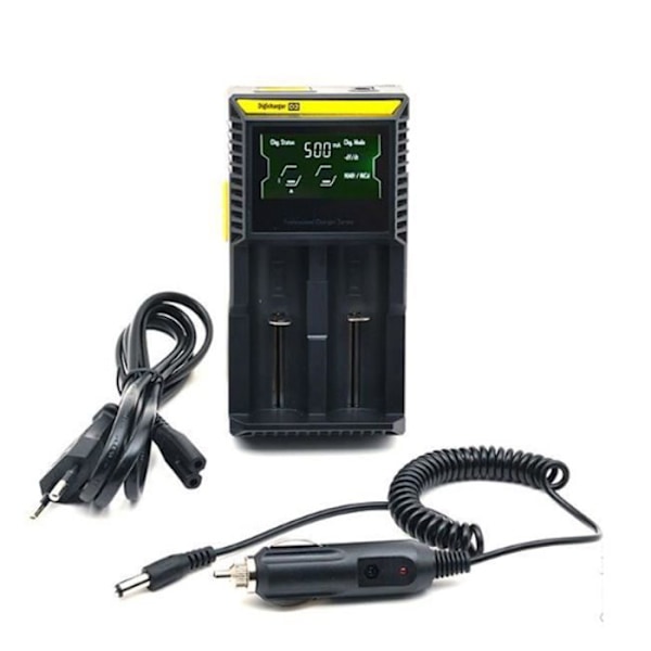 Batteriladdare - TD - D2 - Smart Digital - 2 batterier - High definition LCD