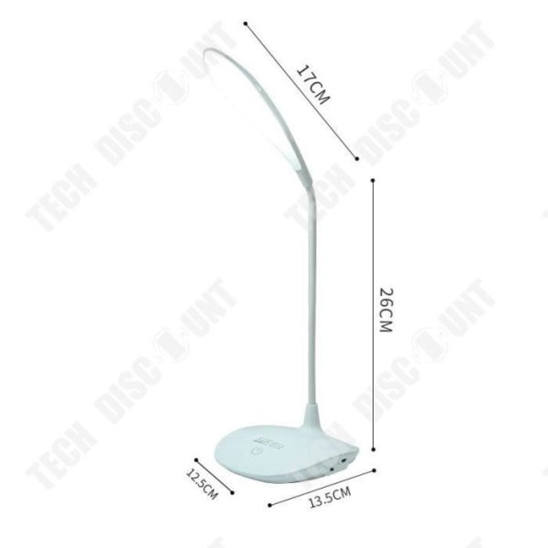 TD® LED genopladelig skrivebordslampe Dæmpbar berøringslampe til natbord foldbar