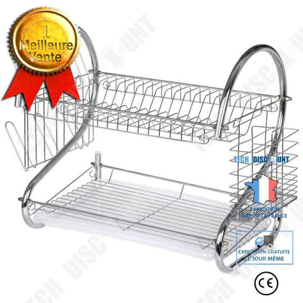 Bestickställ - TD® - Krom - Rostfritt stål - 40 x 26 x 37 cm - Kökstillbehör Krom