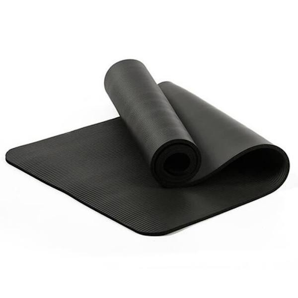 Smagløst multifunktionelt yogamåtte, tyk yogamåtte, grøn gummisportmåtte