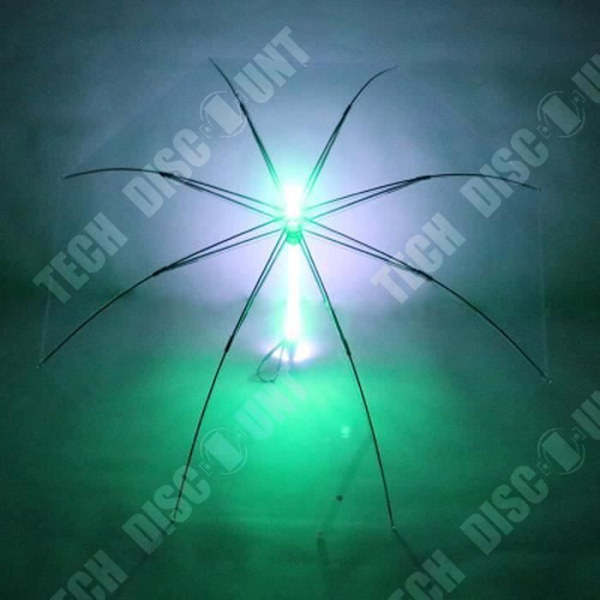 TD® LED paraply flash 7 LED lysbelysning af sværdet farvet