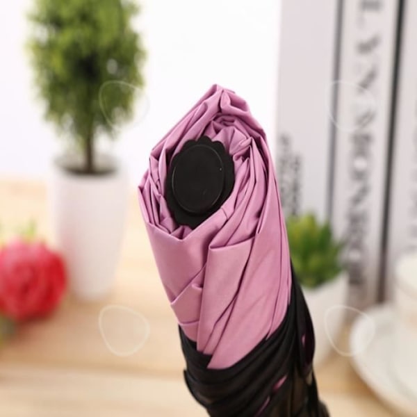 CONFO® Blomsten blomstrer, når den møder vand, sort plast parasol med ultraviolet beskyttelse, parasol, paraply