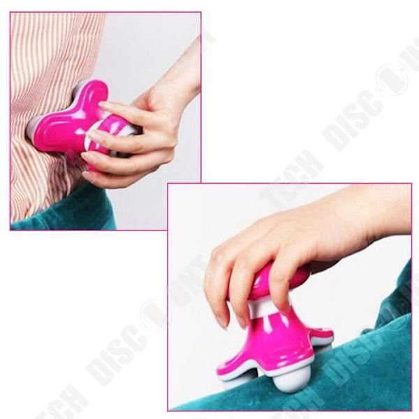 TD® Mini Compact Batteridriven Sports Massager - Elektrisk Vibrerande Massager USB-driven och AAA-batteri - Rosa