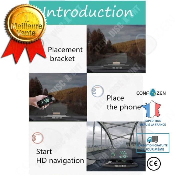 CONFO® støtte telefon projektionsautomatisk GPS retning display dashboard biltilbehør smartphone montering navi