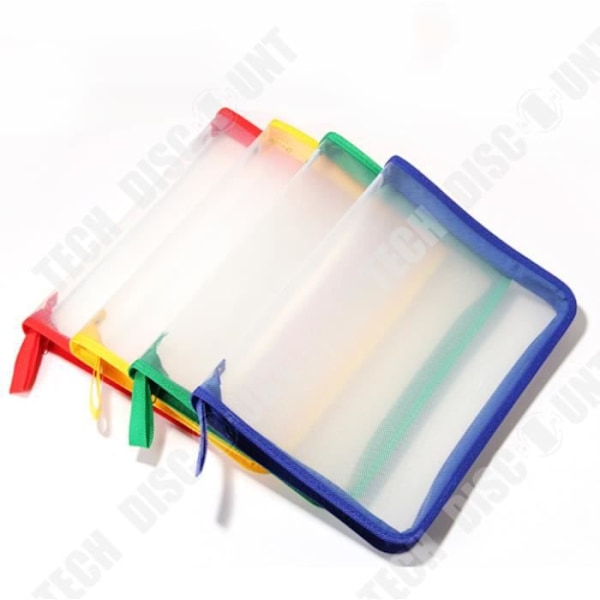 TD® Transparent PP Document Bag with Zipper A4 File Folder Conference Material Document Bag