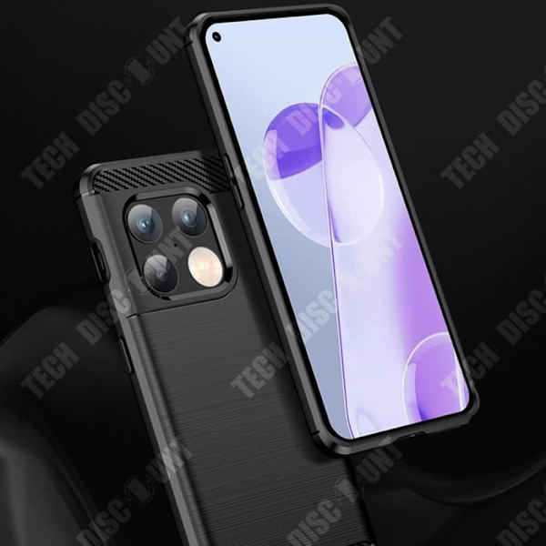 TD® Børstet carbonfiber telefoncase OnePlus10 Pro Blødt silikonecover Komplet beskyttelse mod fingeraftryk