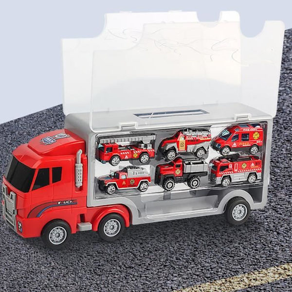 Alloy Storage Container Truck for Kids - CONFOZEN - Stark och bärbar röd leksak Röd