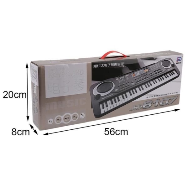 Multifunktionell 61-tangenters tangentbord för barn musikalisk leksak present elektrisk pianoorgel för barn