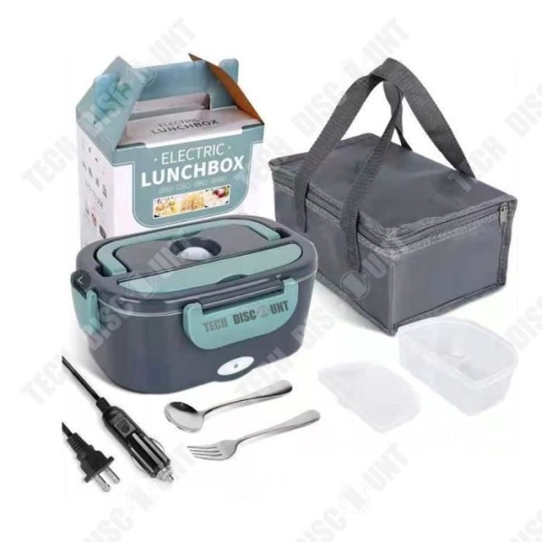 TD® Elektrisk Lunchbox Plast Rostfritt Stål Bilhem Isolerad och pluggbar Lunchbox