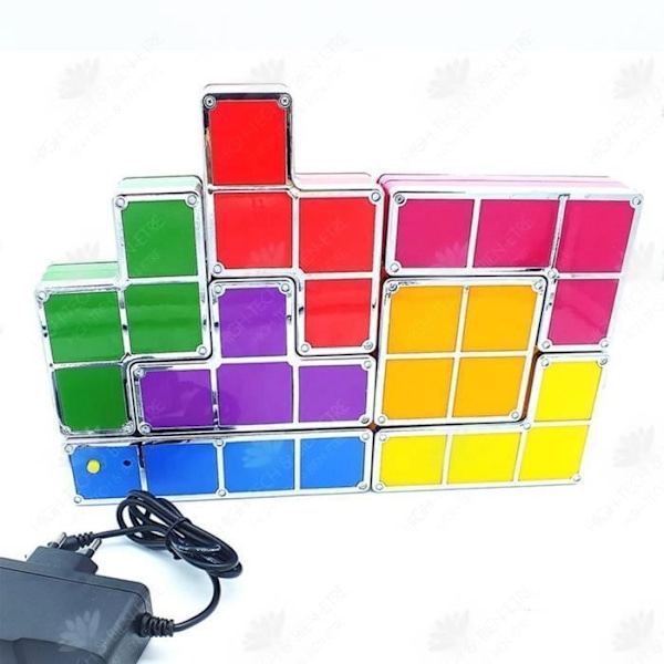 HTBE® Multifarvet Tetris LED natlys, der udsender lys, gør-det-selv intellektuel udvikling legetøj vinduesatmosfære lys