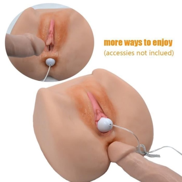 Masturbator - Uspecificeret - Realistisk 3D - Medicinsk silikone - Dobbelt indgang - Engangsbrug