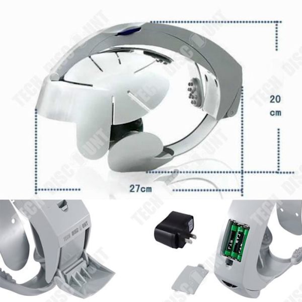 TD® Hierontakypärä monitoiminen rentoutumiseen, 8 tasoa niskan rentoutumiseen. Gråvitt